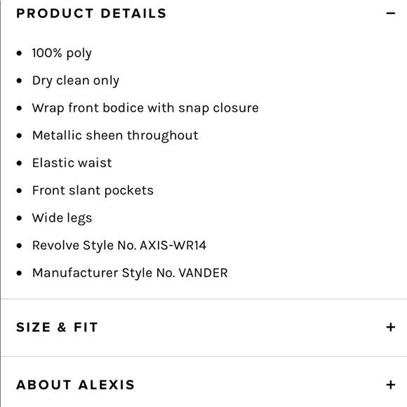 ALEXIS *Vander* gold lame 70s 80s disco style holiday party jumpsuit S *RARE* - Picture 7 of 7